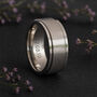 Mens Personalised Classic Silver Steel Spinner Ring, thumbnail 1 of 12