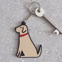 Yellow Labrador Key Ring Personalisation Available, thumbnail 3 of 4