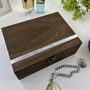 Personalised Wooden Jewellery Box With Aluminium, thumbnail 1 of 12