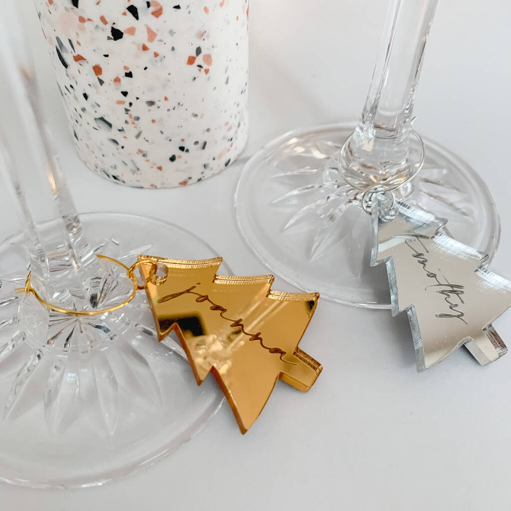 Christmas Tree Personalised Glass Charm, 1 of 2