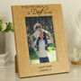 Personalised Like A Dad To Me 6x4 Wooden Photo Frame, thumbnail 2 of 3