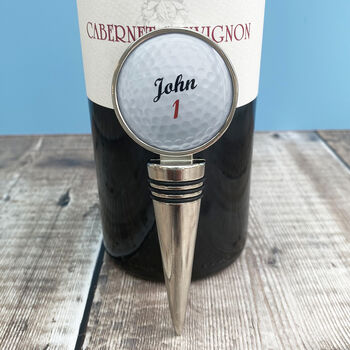 Personalised Golf Ball Bottle Stopper, 2 of 4