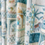 Cotton Blue And Beige Blackout Eyelet Curtains, thumbnail 9 of 10