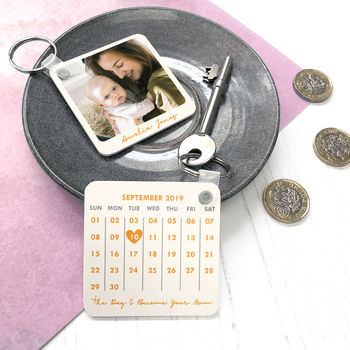 Personalised 'The Day I Became Your Mum' Photo Keyring, 2 of 10