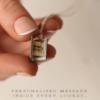 Silver Victorian Book Locket Personalised Gift, 10 of 12