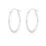 Classic Maxi Hoop Earrings, Silver Or Gold Plated, thumbnail 3 of 5