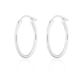 Classic Maxi Hoop Earrings, Silver Or Gold Plated, 3 of 5