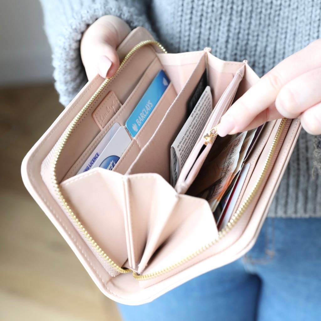 Personalised Initials Large Zip Around Wallet By Lisa Angel