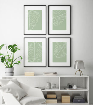 Set Of Four Floral Silhouette Unframed Home Prints, 12 of 12