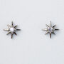 Sterling Silver Sparkly Star Stud Earrings, thumbnail 2 of 7