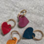 'Mam' Leather Heart Keyring, thumbnail 4 of 5