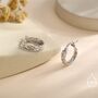 Braided Hoop Earrings In Sterling Silver, thumbnail 3 of 11