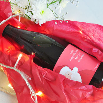 Secret Santa Personalised French Wine Gift, 4 of 5