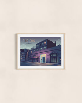 The End Nightclub London Travel Poster Art Print, 2 of 8