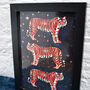 Navy Tiger Foiled Art Print, thumbnail 4 of 6