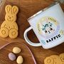 Cute Bunny Happy Easter Enamel Mug In Pastel Colours, thumbnail 9 of 10