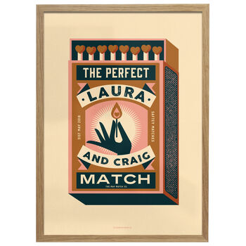 Personalised Couples Matchbox Print, 5 of 8