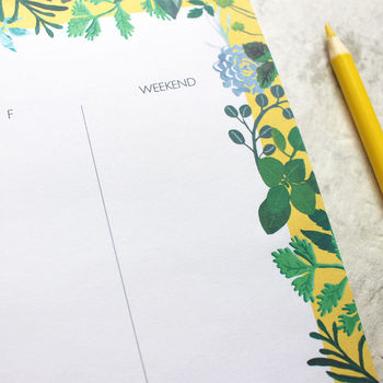 Floral Weekly Planner Notepad, 2 of 3