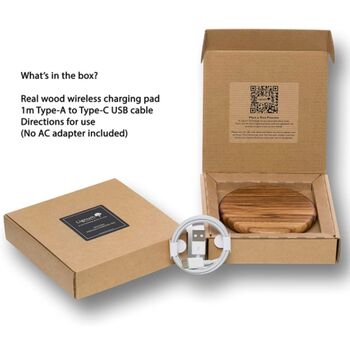 Personalised Premium Solid Wood Wireless Charger, 9 of 12