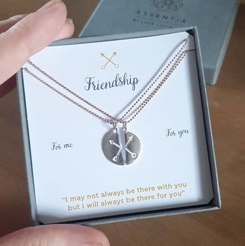 Crossed Arrows Friendship Necklace Gift Set, 3 of 9