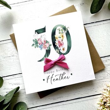 Personalised 50th Birthday Card For Her, 2 of 3