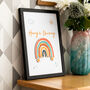 Personalised Rainbow Framed Print New Baby Gift, thumbnail 6 of 7