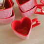 Ceramic Love Heart Shaped Mug, thumbnail 3 of 8