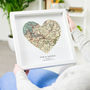 Personalised Vintage Map Heart Print, thumbnail 1 of 7