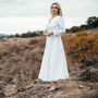 Long Linen Wrap Dress With Long Sleeves, thumbnail 11 of 11