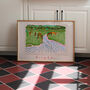 New Forest Ponies Art Print Hampshire Travel Poster, thumbnail 1 of 5