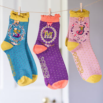 Monogram Bamboo Ankle Socks, 4 of 6