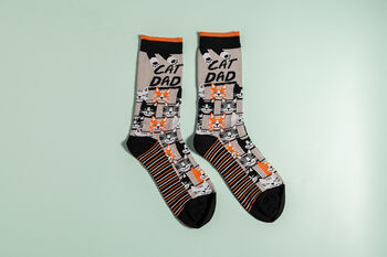 Cat Dad Bamboo Socks Letterbox, 2 of 2