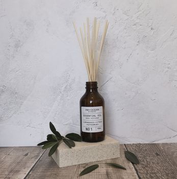 Lemongrass And Peppermint Aromatherapy Reed Diffuser, 3 of 4
