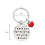 Personalised Teacher Gift Steel Key Ring Set Engraved, thumbnail 2 of 4