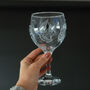 Gin Glass With Bird Engraving, thumbnail 5 of 8