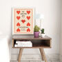 Red Heart French Art Print, thumbnail 4 of 4