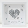 Butterfly Silver Wedding Anniversary Framed Print, thumbnail 1 of 6