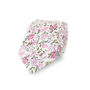 New Wedding 100% Cotton Floral Print Tie In Pink, thumbnail 2 of 4