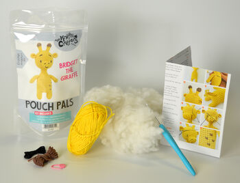 Pouch Pals Bridget The Giraffe Crochet Kit, 3 of 3