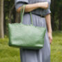 Weaving Leather Tote, thumbnail 2 of 7