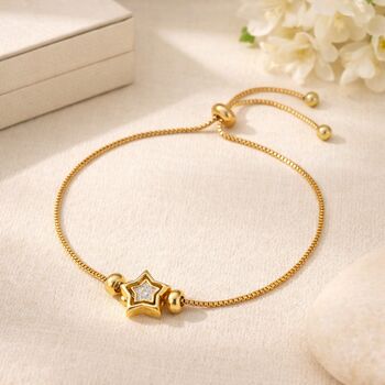 70th Birthday Star Charm Drawstring Bracelet, 2 of 7