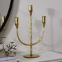 Luxury Gold Wave Candle Holder Centrepiece, thumbnail 4 of 5