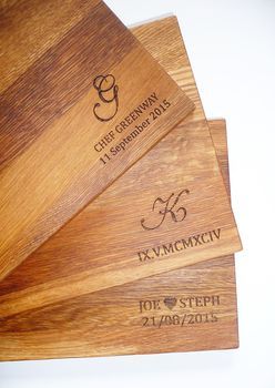 Personalised Solid Oak Cutting Board, 5 of 8