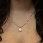 Fine Paperclip Necklace With Baroque Pearl, thumbnail 1 of 3