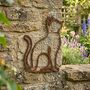 Cat Outline Steel Garden Sculpture, thumbnail 1 of 3