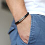 Personalised Men's Woven Vegan Bracelet With Clasp, thumbnail 5 of 8