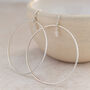 Sterling Silver And Rose Quartz Celestial Hoop Earrings, thumbnail 3 of 3