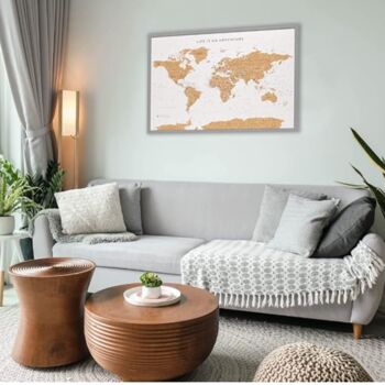 Epic Travel Gift Set World Map With Push In Pins And Personalised Scrapbook, 6 of 10