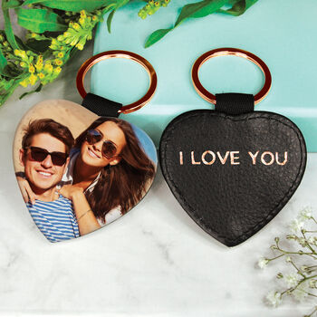 Personalised Photo Message Heart Keyring, 2 of 3