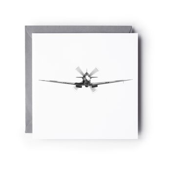 Spitfire Head On – Aviation Greeting Card Illustration, 2 of 6